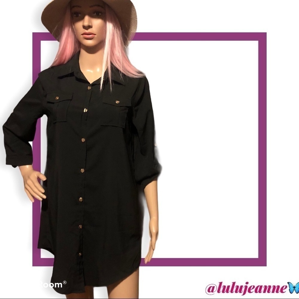 XTAREN Black Shirt Dress. NWT!